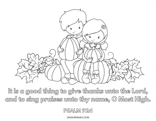 it is a good thing to give thanks to the lord coloring page