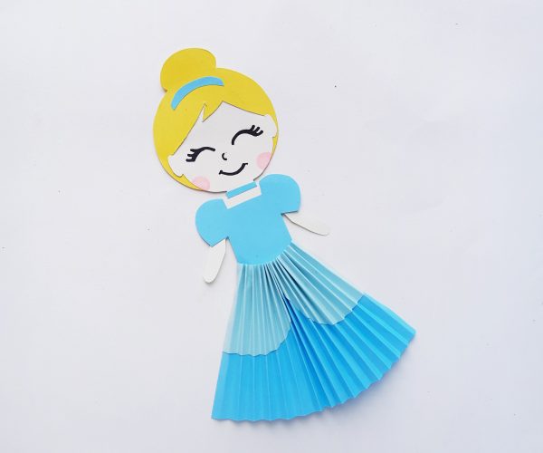 cinderella paper doll easy craft for kids with free cinderella template pdf download