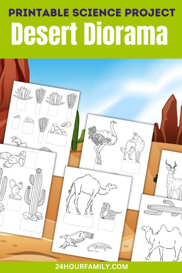 how to make a printable desert diorama