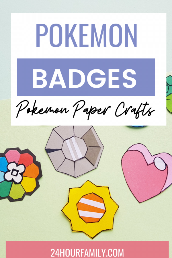 Pokemon badges Pokemon paper crafts for kids to make