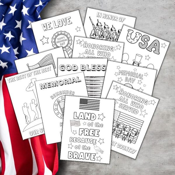 Memorial Day Sunday school coloring pages