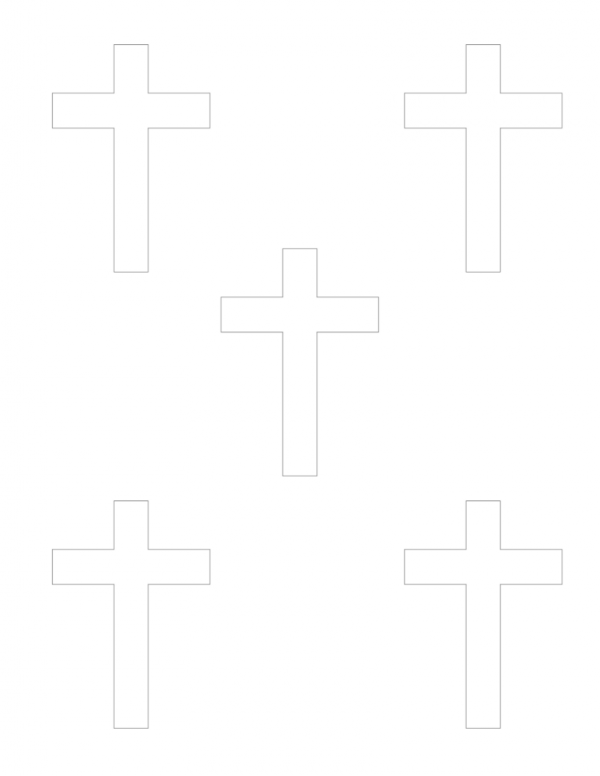 cross template size 2 1/2 x 3 1/2 cross outline to use to create crafts for easter or Sunday school