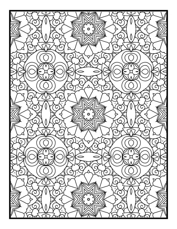 full page geometric coloring pages