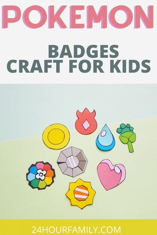 Pokemon badges craft for kids
