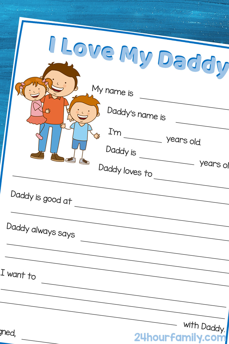 Father’s Day Questionnaire for Kids (Free Printable)