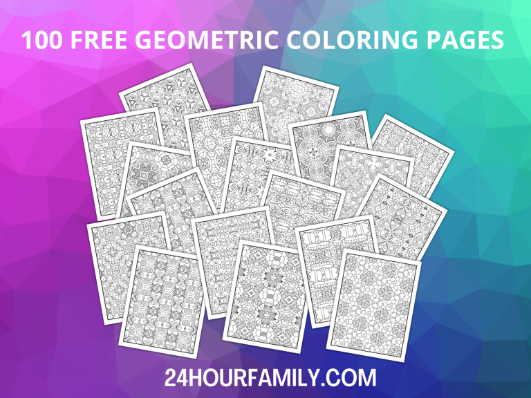 100 Totally Free Geometric Coloring Pages