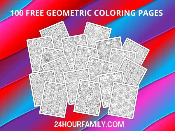 difficult geometric coloring pages