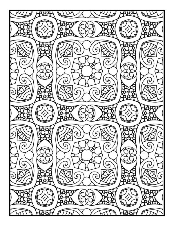 pattern geometric mandala coloring pages