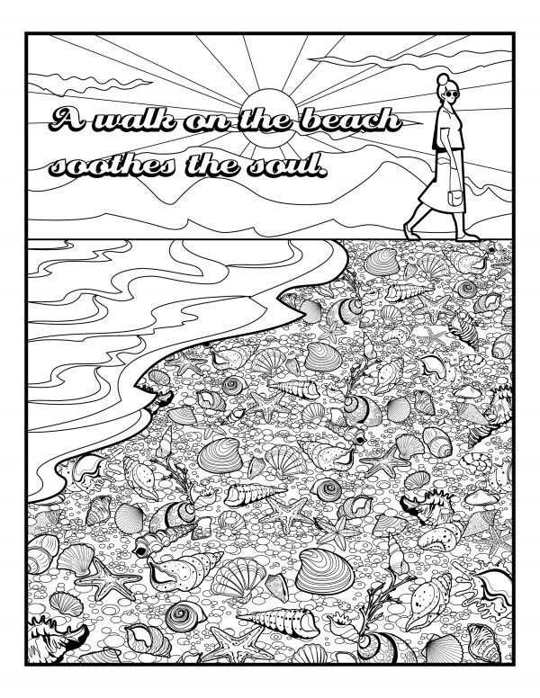 beach aesthetic coloring pages beach coloring sheet