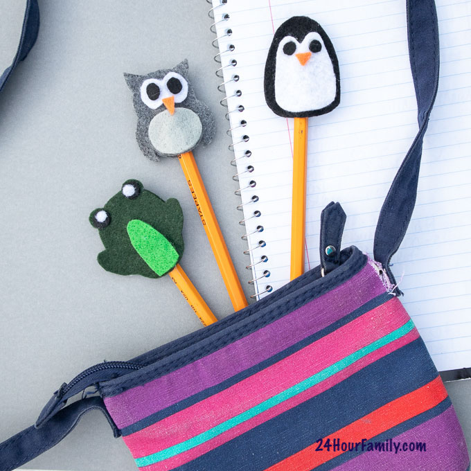 Owl Animal Pencil Toppers (with Printable Template)