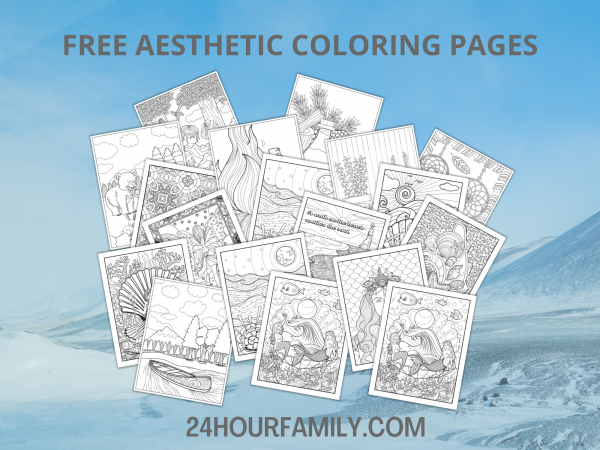 free aesthetic drawings coloring pages