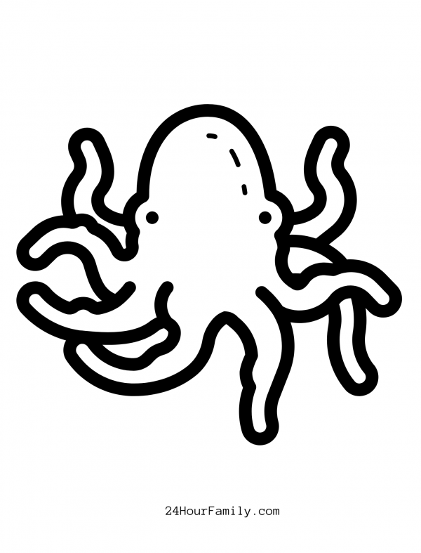 free octopus template free octopus outline fish sketch