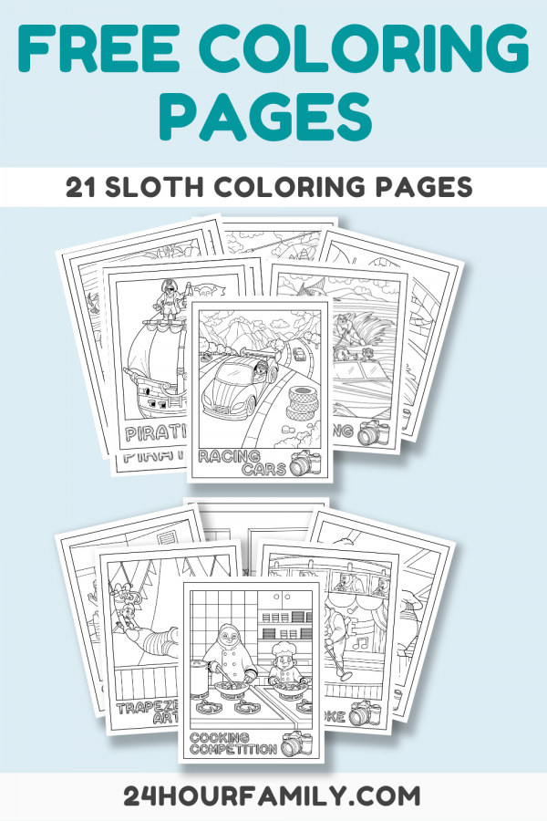 21 free sloth coloring pages for kids and adults