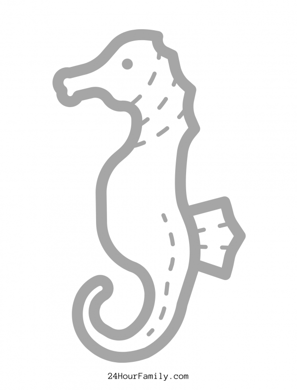free seahorse template free seahorse outline
