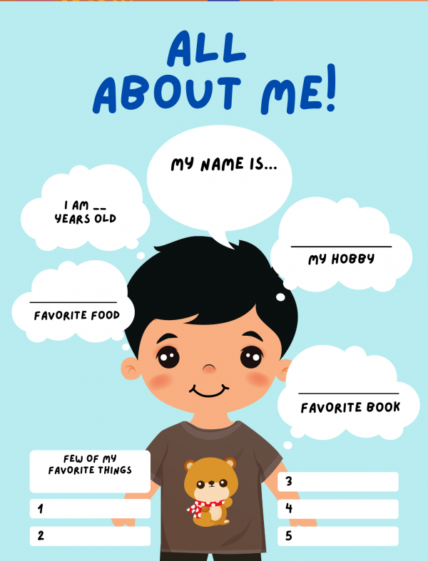 get to know me template for kids