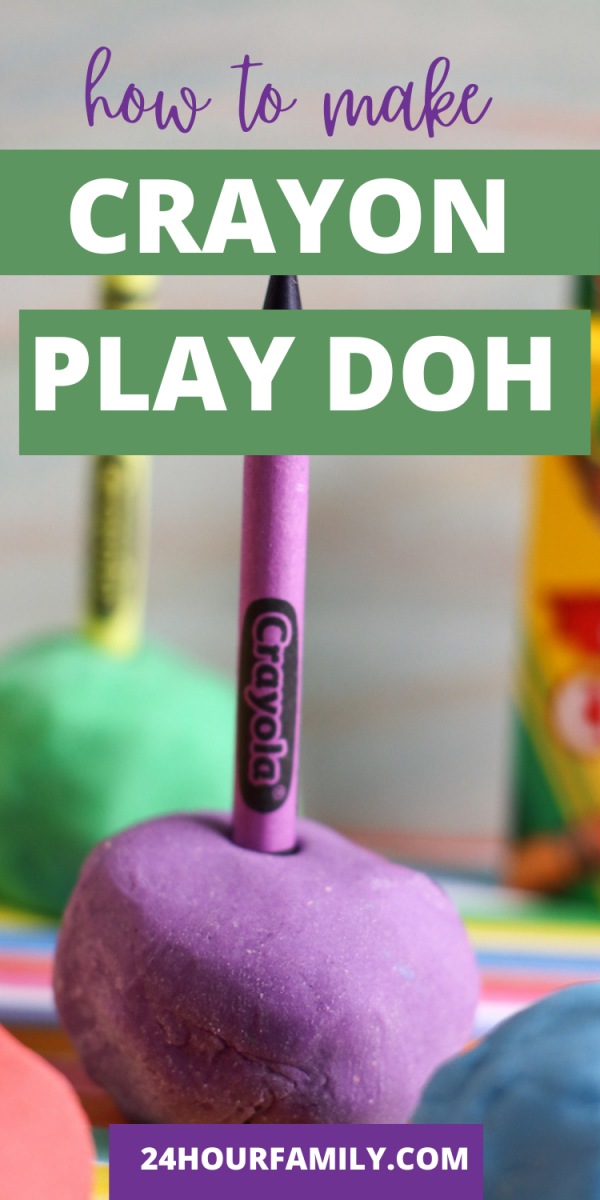 how to make homemade DIY playdough using melted crayons