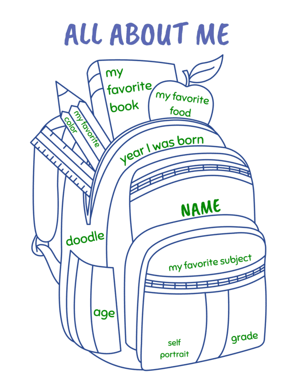 all about me worksheets 