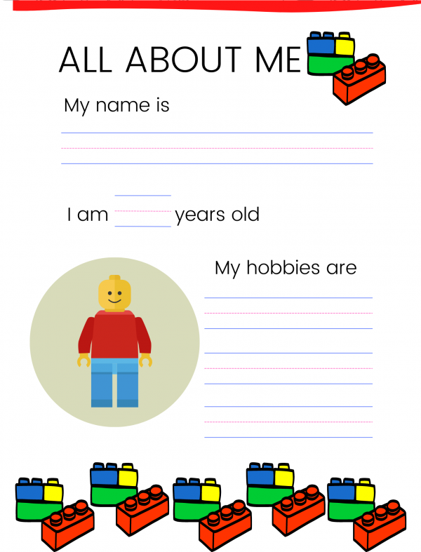 lego all about me printable pdf all about me template