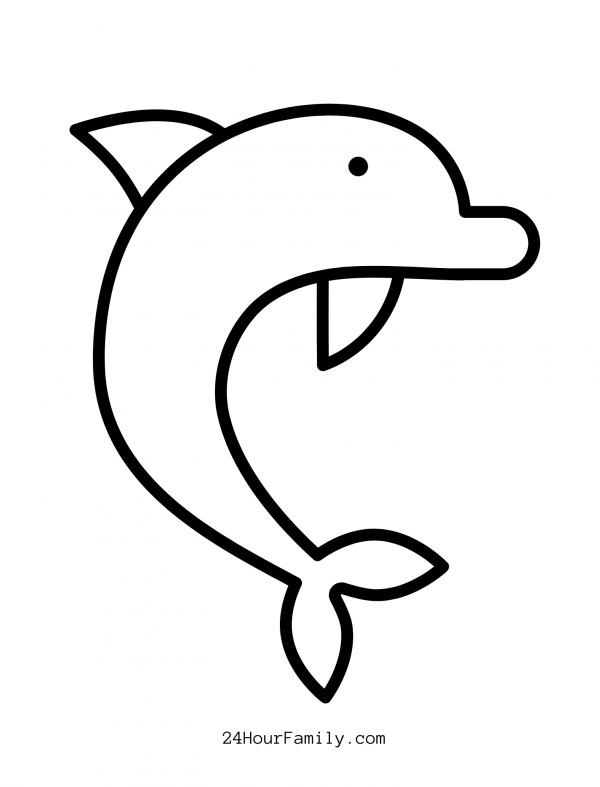free dolphin template outline pdf download preschool kindergarten grade 1 grade 2 grade 3 grade 4
