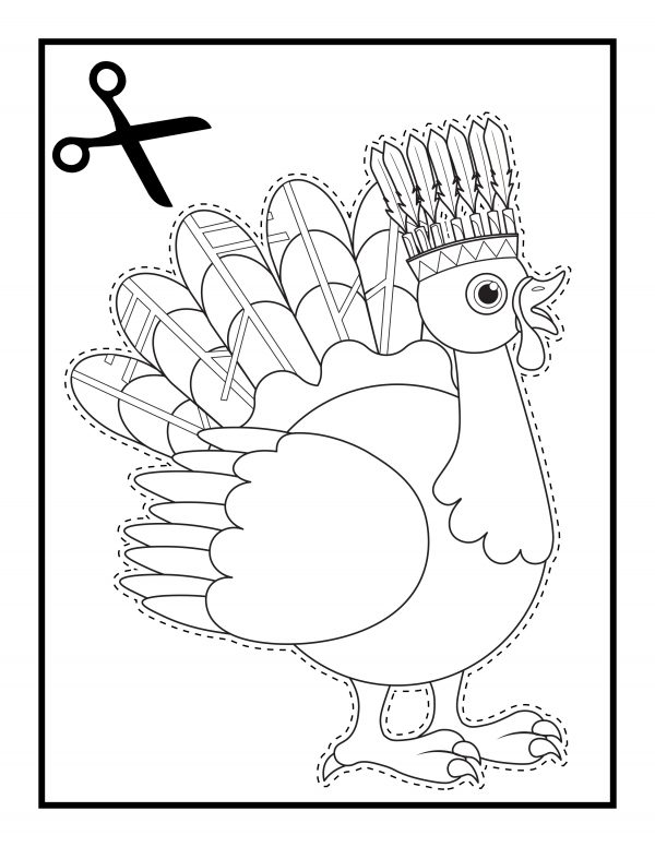 preschool turkey feather template
