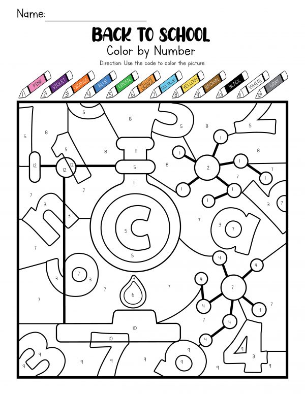 color by number worksheets for first grade second grade  color by number sheets