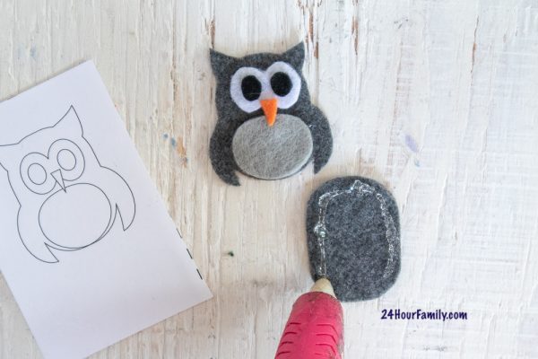 lue owl felt pencil topper together add eyes, beak, and owl belly to felt template cut out owl using owl template