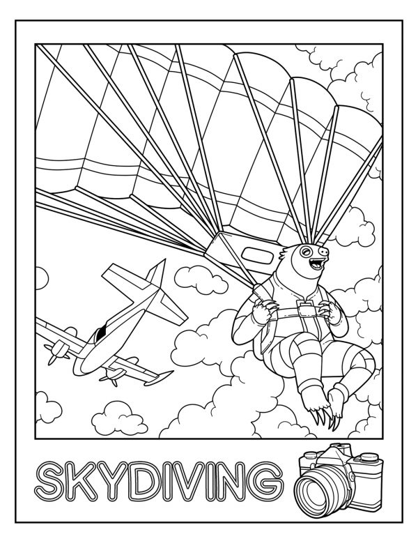 baby sloth coloring pages 