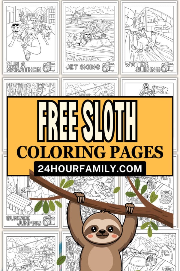 free sloth coloring pages