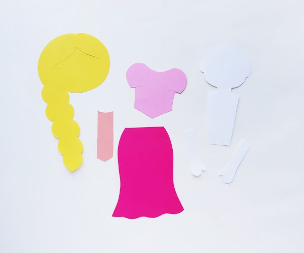Free Rapunzel Template printable to make paper doll crafts for kids Disney crafts