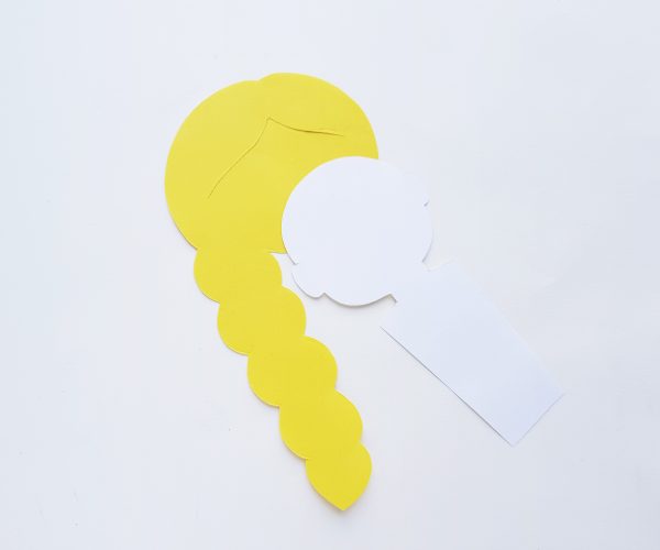 Add Rapunzel's long hair to the Disney Tangled paper doll