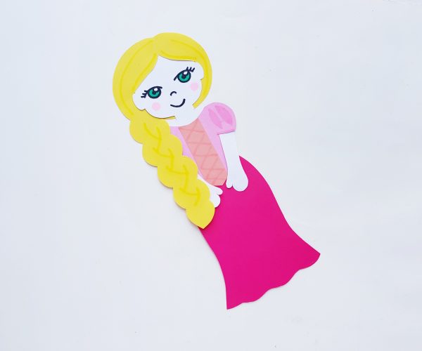 Rapunzel paper doll craft disney paper dolls