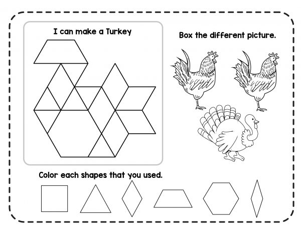 turkey pattern blocks printable pattern block templates