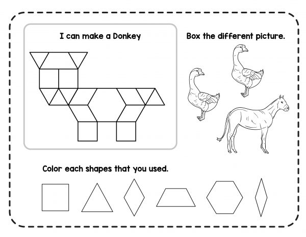 donkey pattern blocks pattern blocks cards printable blank pattern block templates pattern block art