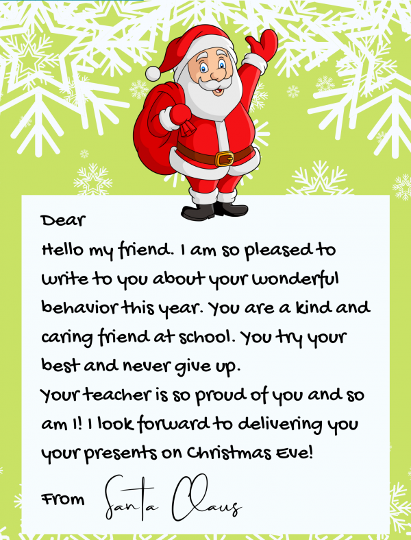 letter from santa free