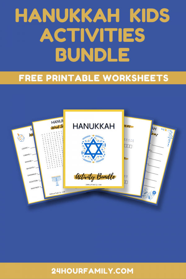menorah worksheet Hanukkah games printable Hanukkah activity bundle