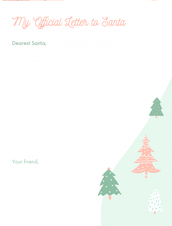 my official letter to santa santa letter template printable