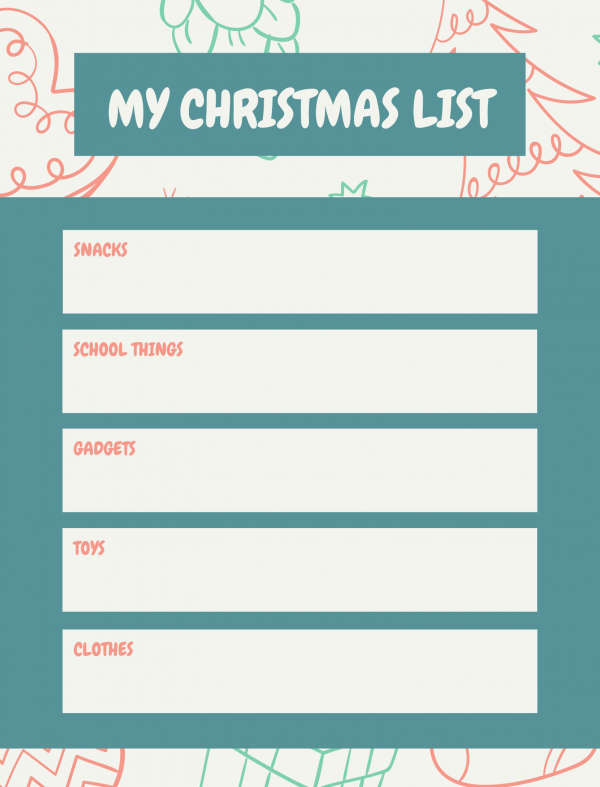 christmas wish list template christmas list printable