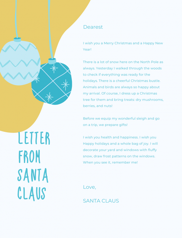 note from santa christmas letter