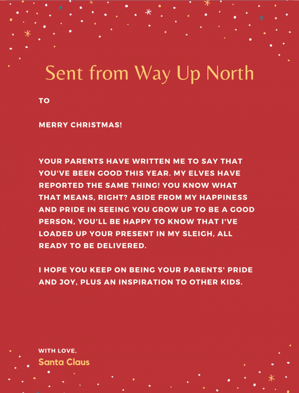 merry christmas  letter from santa to kids a letter to santa