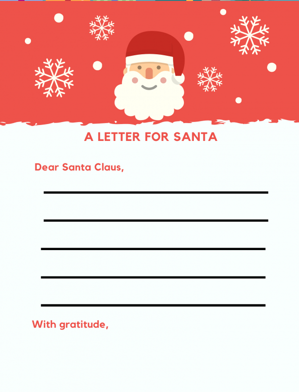 a letter to santa dear santa letter template black and white