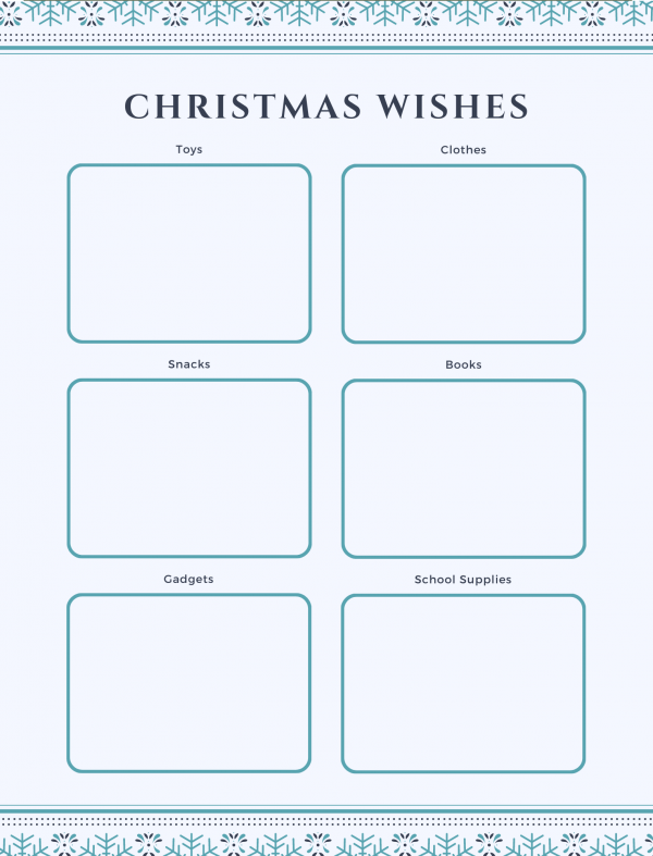 my christmas wishes fill in the blank christmas list templates
