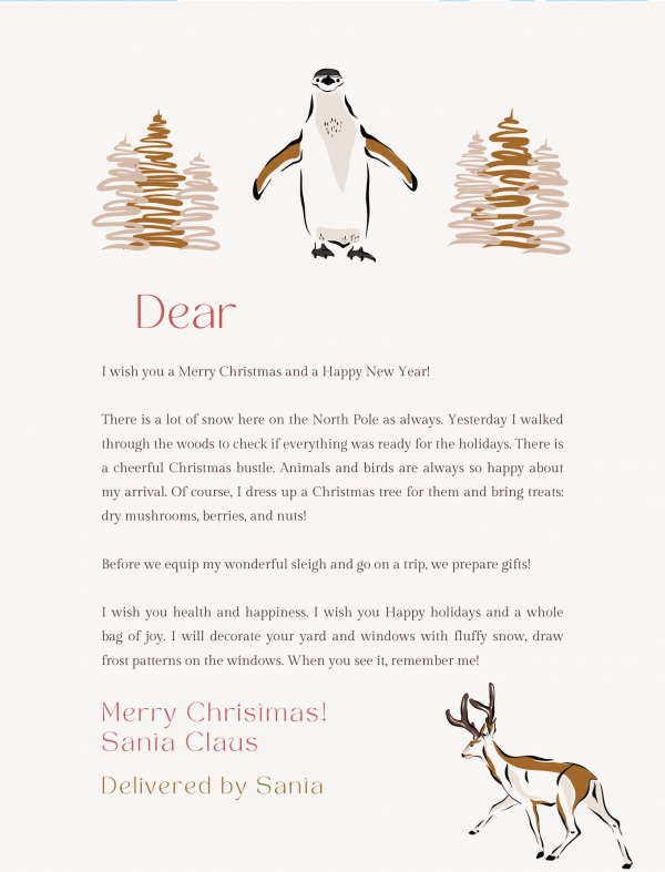 free printable letter to santa letter from santa template word