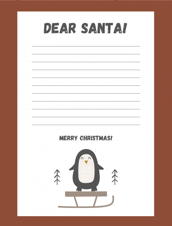 merry christmas dear santa letter
