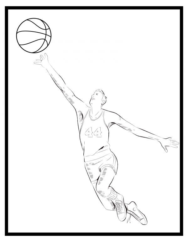 cool basketball coloring pages