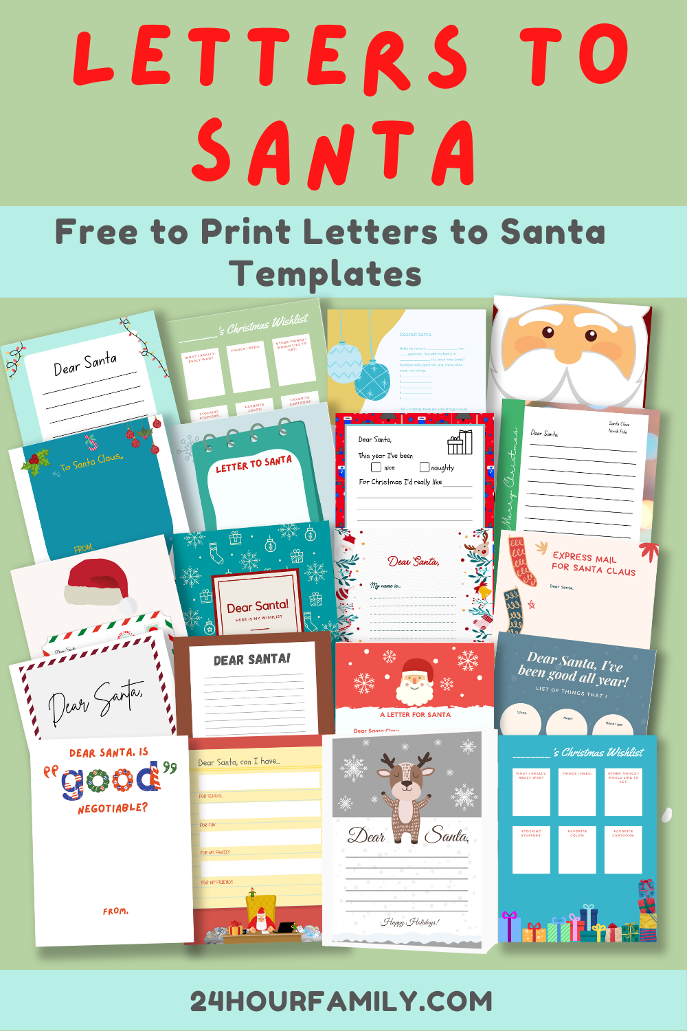 dear santa letter printable pdf