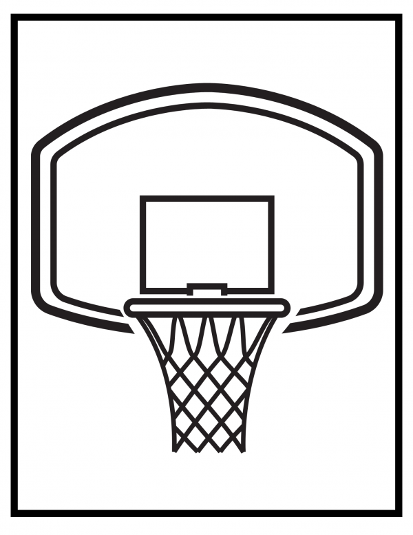 basketball goal coloring pages
