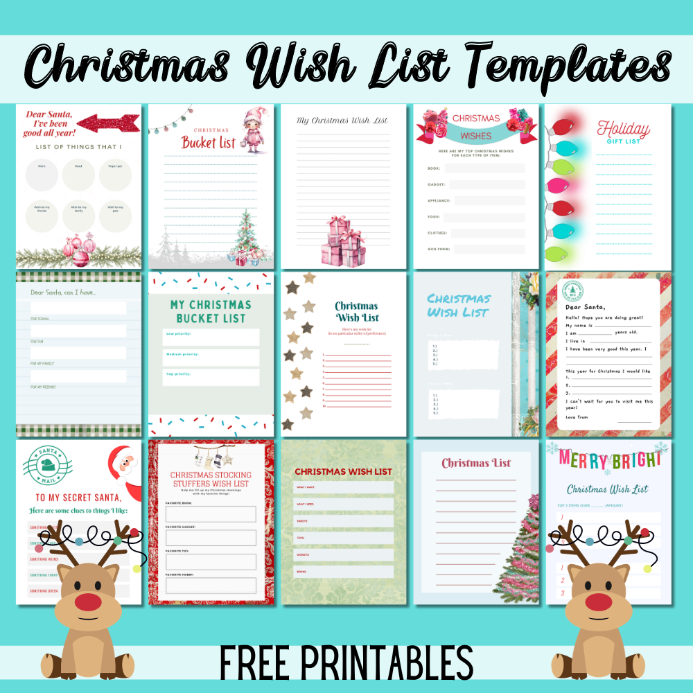 33 FREE Christmas List Template Ideas for 2023