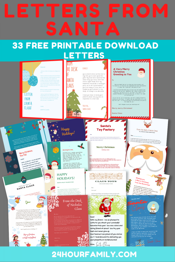 letters from santa free templates