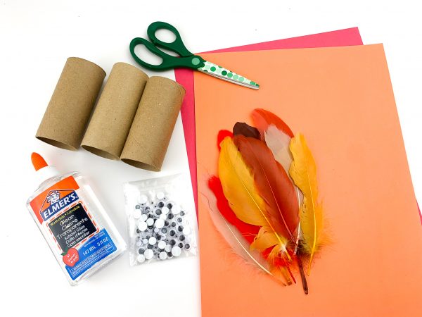supplies needed to make a cute turkey thanksgiving craft with kids