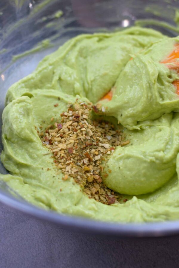 Guacamole seasoning added to the dip.